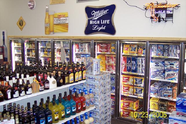 cold beer coolers at the hayward bait bottle shoppe